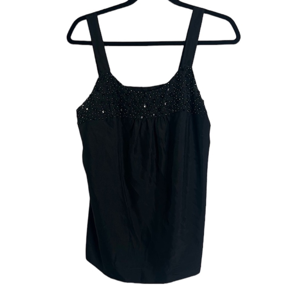 Eileen fisher black slik top size XS